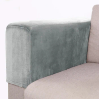 1PCS Velvet Stretch Sofa Armrest Fabric Cover Sofa Armrest Protective Slipcovers Home Textile Sofa Decoration