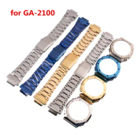 Watch accessories suitable for Casio GA-2100 steel band metal case AP modified men's and women's universal color steel band