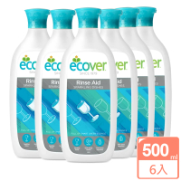 【ECOVER 宜珂】洗碗機專用光潔潤乾劑500mlX6(乾精、潤乾劑、亮潔劑、光潔劑)