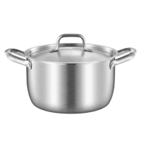 316 stainless steel soup pot Extra thick food grade soup pot Thickened double ear pot Electromagnetic furnace gas special pots