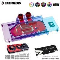 Barrow GPU Block For Colorful Battle AX RTX 3080 3090 Graphics Card VGA Cooler + Backplate, M/B 5V 3Pin BS-COI3090Z-PA2