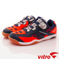 韓國VITRO專業運動-ARCANE-BOA頂級專業桌球鞋-螢光橘/海軍藍(男)櫻桃家