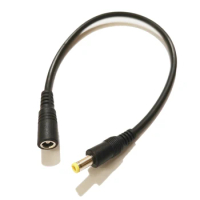 NCHTEK 18AWG Straight DC 5.5*2.5mm Male to Female Power Plug Extension Connector Cable About 30CM / 1PCS