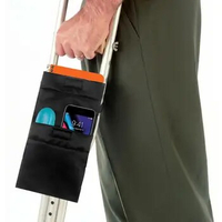 Crutch Bag Lightweight Universal Crutches Storage Pockets Crutches Storage Pockets Pocket Organizer Pouch for Crutches Cane