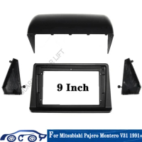 For Mitsubishi Pajero Montero V31 Shogun 1991-2012 9 Inch Car Radio Fascia Android Radio Frame Dash Head Unit Fitting Panel Kit