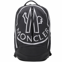 MONCLER CUT 反光徽標內筆電夾層太空棉後背包(黑色)