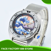 PARNSRPE - Luxury men's watch Japan Kanagawa sterile dial NH36A caliber sapphire glass waterproof large abalone diver's watch