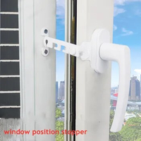 Window limiter latch Adjustable position Locator Wind Brace for stopper casement window lock security safety child Protection