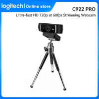 Logitech Webcam C922 Pro HD 1080P Autofocus Built-in Microphone Stream HD Anchor Camera With Tripod