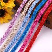 12mm High Quality Eco-Friendly Colorful Polyester Herringbone Centipede Lace Ribbon For Clothing Decoration Accessories