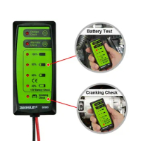 Mini 12V Automotive/ Car Battery Tester Charger/ Alternator/ Cranking Check with 6-LED Display Easy to Use All-sun GK503