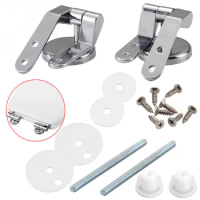 Universal Toilet Seat Lid Hinges Zinc Alloy Replacement Parts Flush Toilet Cover Mounting Fixing Connector Bathroom Accessories