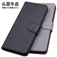 Luxury Genuine Leather Flip Phone Cases For For Honor 100 90 Honor100 Honor90 Pro Leather Half Pack 