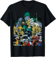 Amber's Baju Kaos Anak dan Dewasa 24s Unisex Marvel Doctor Doom Doomwar #3 Comic Cover T-Shirt