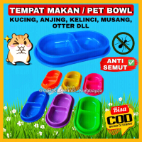 GROSIR / Tempat Makan Kucing Anjing Kelinci Musang ANTI SEMUT Double Pet Bowl Tempat Makan Anjing Wa