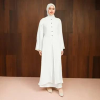 Lozy Hijab - Artha Outer Dress (Long Outer Dress Bahan Cooltech Koleksi Raya Lebaran 2026) Broken Wh