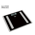 SHAPER HD-9390 เครื่องชั่งน้ำหนักดิจิตอล สีขาว/ดำ วัดได้สูงสุด 150 กก.