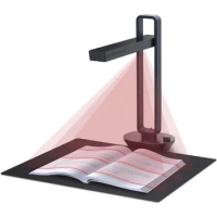 CZUR Aura Pro Portable Book Scanner, A3 Document Scanner, Auto-Flatten &amp; Fingerprint Removal Technologies, Multi-Language OCR