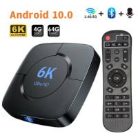 Android TV Box Android 10 4GB 64GB 32GB 6K TV BOX H.265 Media Player 3D Video 2.4G 5GHz Wifi Bluetooth Smart TV Box Set Top Box