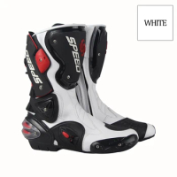 Men Motorcycle Racing Boots Long High Ankle Protective Boots Moto Motorbike Riding Shoes Foot Guards B1001