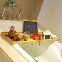 浴缸架 歐式浴缸置物隔板酒店衛生間多功能伸縮防滑浴缸支架泡澡木桶托盤