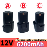 Lithium 12V 6200mAh High Capacity Universal Rechargeable Battery for Power Tools Electric Screwdriver Electric Drill Battery
