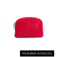 RABEANCO 迷色彩羊皮系列亮彩拉鍊零錢包 紅