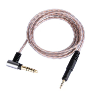 For Audio Technica M40X M50X M60X M70X Earphone Replaceable 4.4mm 3.5mm 2.5mmBalanced Single Crystal Copper Upgrading Cable