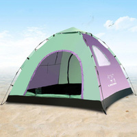 戶外帳篷 帳篷戶外野營3-4人雙人全自動野外沙灘旅游野餐防雨露營裝備 快速出貨