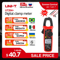 UNI T AC Current Clamp Meter UT204+ UT202A+ 600A Professional Digital Ammeter Pliers True RMS Electrical Tester NCV Auto Range