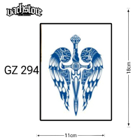 Semi Permanen Tato Motif Salib Sayap GZ 294
