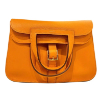 【Hermes 愛馬仕】MINI HALZAN(I9杏色金釦/C刻)