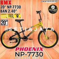 Sepeda BMX 20" Inch PHOENIX NP-7730 CHROME, Frame Steel, Rem V-Brake, Ban 2.40, BMX Bike Series New 