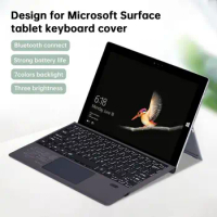 IFXLIFE Wireless Slim Bluetooth Keyboard, PU Leather Case with Magnetic Suction, for Microsoft Surface Go/Surface Pro Series