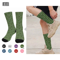 Personalized Name Printed Socks For Men Custom Signature Socks Gifts Women Creative Socks With Text Sublimated Made in China