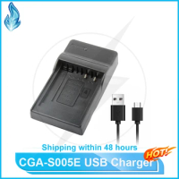 CGA-S005 S005E USB Battery Charger for Panasonic Lumix DMC-FS1 FS2 FX1 FX3 FX8 FX9 FX10 FX12 FX50 FX100 LX1 LX2 Camera FNP-50