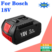 Suitable for Bosch 18V battery, 6.0-12.0Ah Bosch tool battery, compatible with Bosch 18V series battery