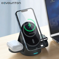 15W Magnetic 3 in 1 Fast Wireless Charger Apple Watch 7 SE AirPods Pro2 Charger Station for iPhone 13, 12 Promax Charger Holder