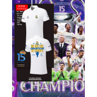20252026 Real Madrid Team Champions League Win 15Th Crown Melingrids Football Fan Polo Shirt Men And