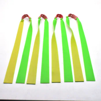 10 pcs 1.2mm Double Color Flat Rubber Band Slingshot Hunting Strong Powerful Camping Slingshot 1 PC Bow &amp; Arrow SPORT