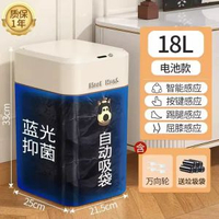智慧垃圾桶家用客廳感應式廁所衛生間自動打包套袋啜附換袋大容量