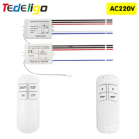 AC 220V 1/2/3 Way Relay Receiver RF Remote Wireless Remote Control Switch Ceiling Fan Panel Control Switch For Light Bulb Lamp