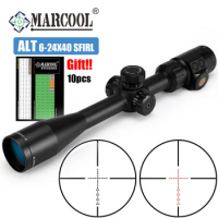 Marcool ALT 6-24X40 SFIRL Rifle Scope for Airsoft Hunting Optics Red Illumination Riflescope Tactical Sight