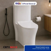 Kloset Toilet WC Duduk Kamar Mandi Satu Bagian Ceramax Lamar FSA0151 One Piece Putih - Closet [INCLU