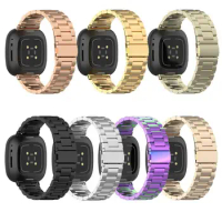 Stainless Steel Strap For Fitbit Versa 3 4 Watch Metal Wristband Loop For Fitbit Sense 2 Versa 3 4 Replacement Bracelet Band