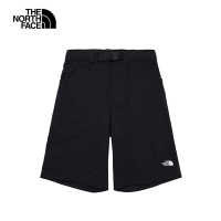 【The North Face 官方旗艦】北面男款黑色吸濕排汗可調節腰帶舒適休閒短褲｜8AV6JK3