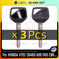 3Pcs New Blank Key Motorcycle Replace Uncut Keys For Honda CBR600RR F5 CB400 VTEC 1 2 3 4 Th CB1300 Hornet 600 CBR 929 954 1000