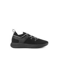 Hush Puppies Sneakers Pria Elevate Knit Lace Bold Black Knit 9 Bold Black Knit