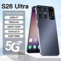 S26 Ultra Smartphone Original 7.0 Inch Celulares 48MP+72MP Android Moblie Phones Unlocked 16GB+1TB 4G/5G Dual Sim Cell Phone
