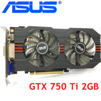 ASUS Graphics Card Original GTX 750 Ti 2GB 128Bit GDDR5 Video Cards for nVIDIA Geforce GTX 750Ti Used VGA Cards 1050 GTX750 TI